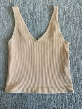 Nikibiki Peach Ribbed Crop Top
